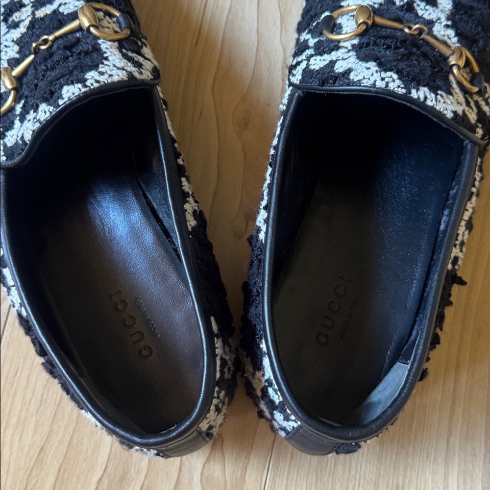 Gucci Jordaan tweed loafers - Picture 3 of 9